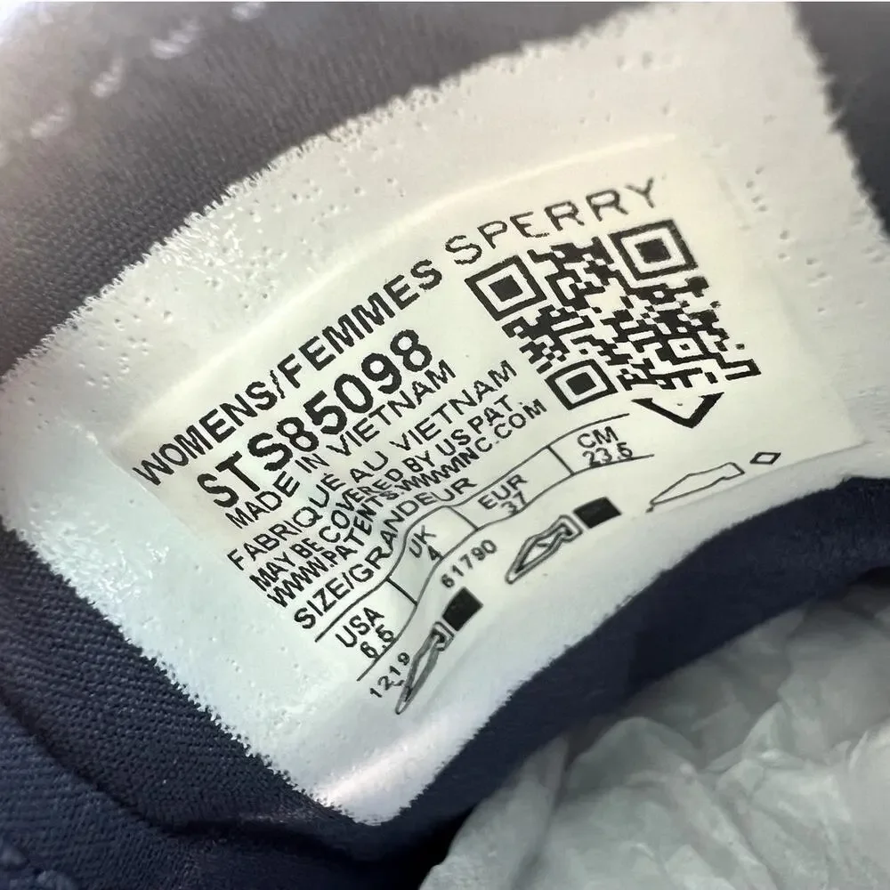 Sperry Crest Vibe Bionic Sneakers Womens 6.5 Navy Teal Yellow‎